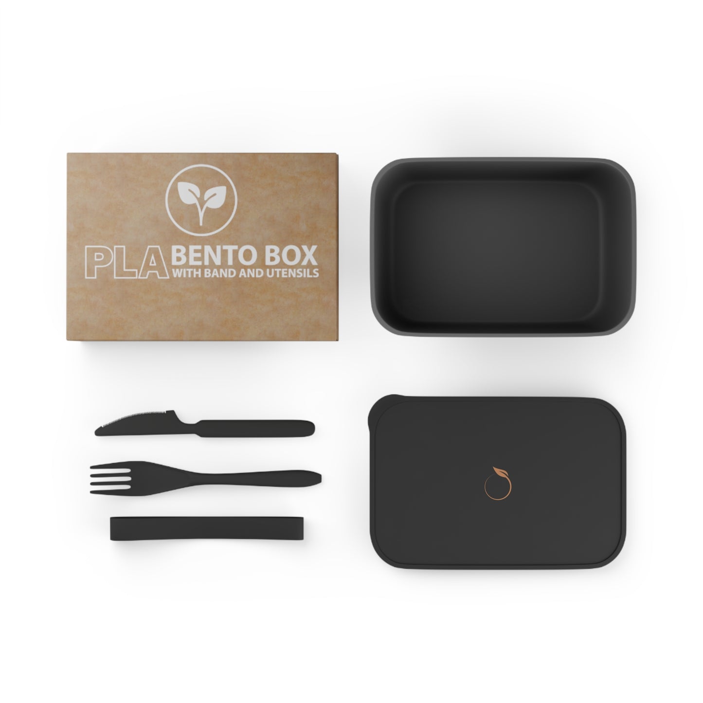 Elegant PLA Bento Box with Utensils - Eco-Friendly Meal Prep Solution