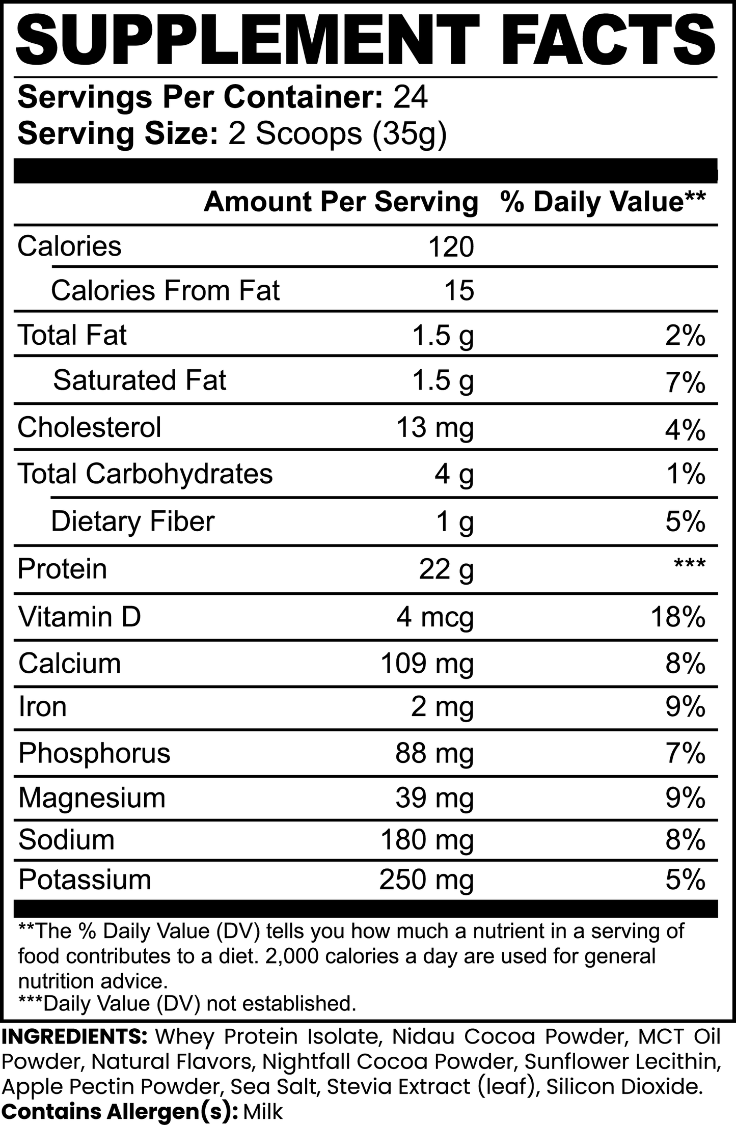 H2G Advanced 100% Whey Protein Isolate (Chocolate)