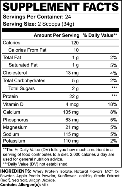 H2G Advanced 100% Whey Protein Isolate (Vanilla)